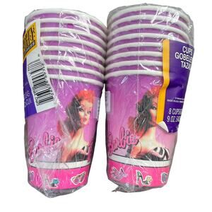 Barbie Paper Cups Vintage 1993 Child Party Total of 16 New Old Stock